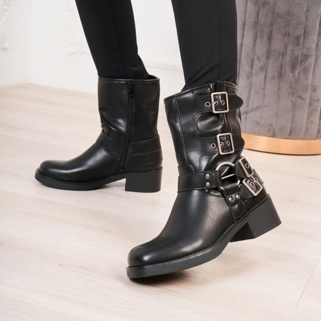 Ideal Shoes Chaussure Femmes Bottines Bottines Plates 9650A