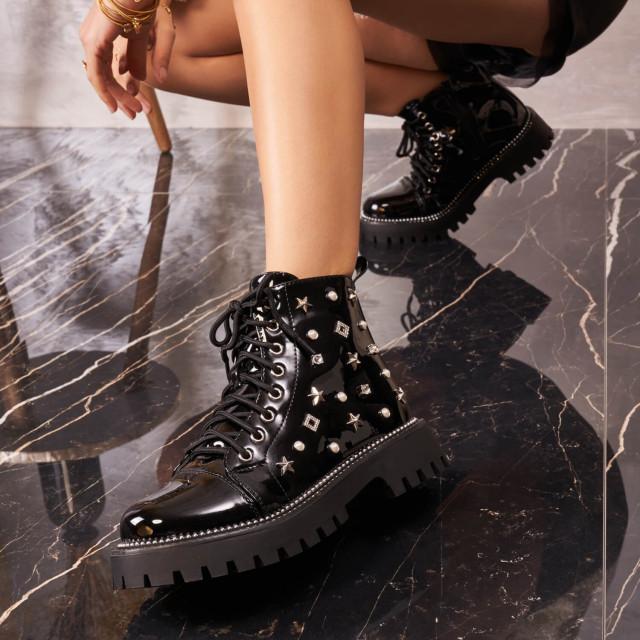 Ideal Shoes Chaussure Femmes Bottines Bottines Plates 9679A