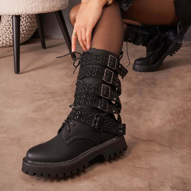 Ideal Shoes Chaussure Femmes Bottines Bottines Plates 9698A