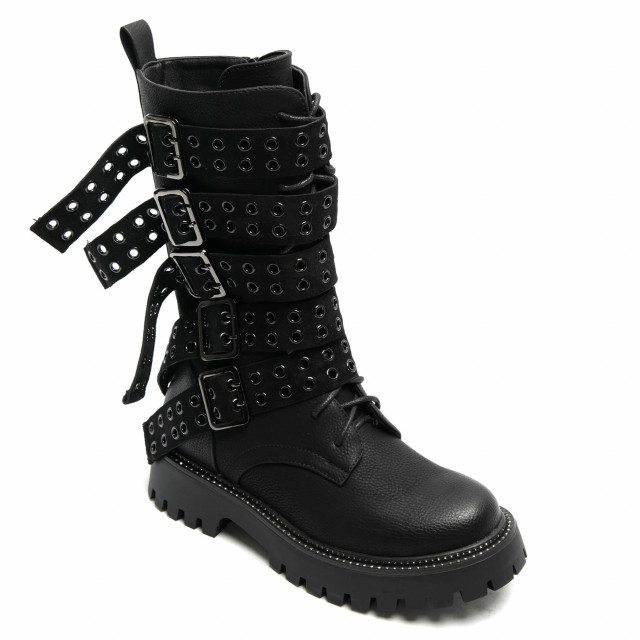 Ideal Shoes Chaussure Femmes Bottines Bottines Plates 9698A