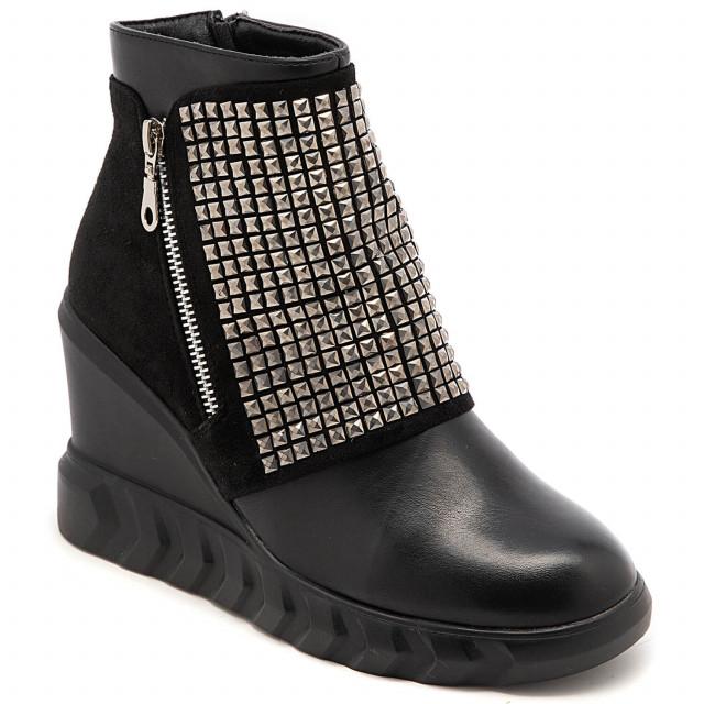 Ideal Shoes Chaussure Femmes Chaussures Compensées Bottines Compensées 8678