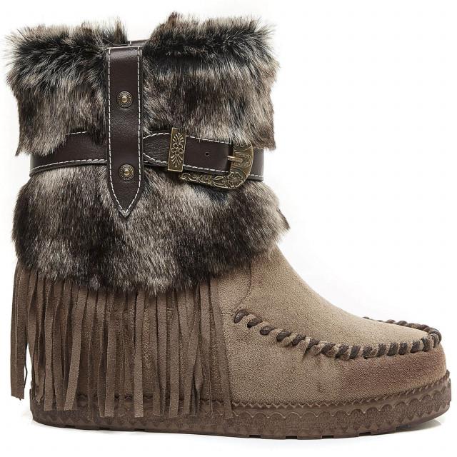 ideal shoes Chaussure femmes Chaussures compensées Bottines compensées 1982A