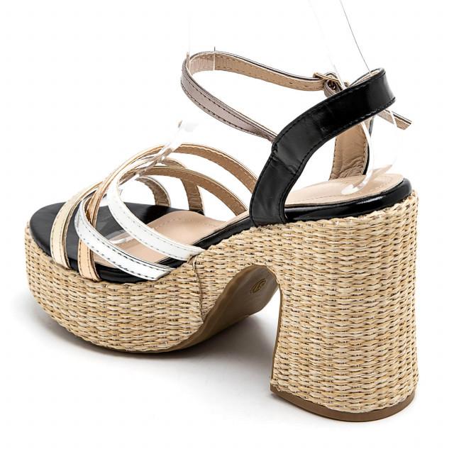 Ideal Shoes Chaussure Femmes Chaussures Compensées Sandales Compensées 3858