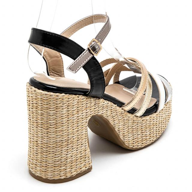 Ideal Shoes Chaussure Femmes Chaussures Compensées Sandales Compensées 3858