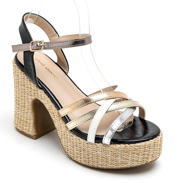 ideal shoes Chaussure femmes Chaussures compensées Sandales compensées 3858