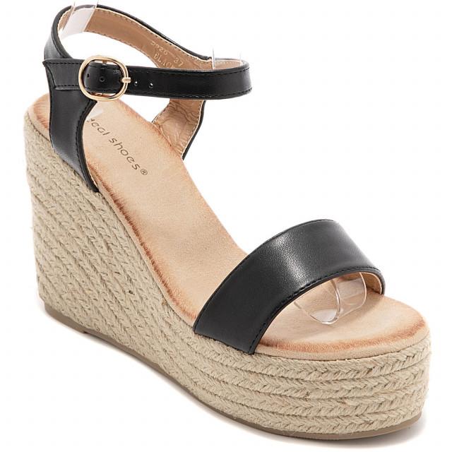 ideal shoes Chaussure femmes Chaussures compensées Sandales compensées 5926