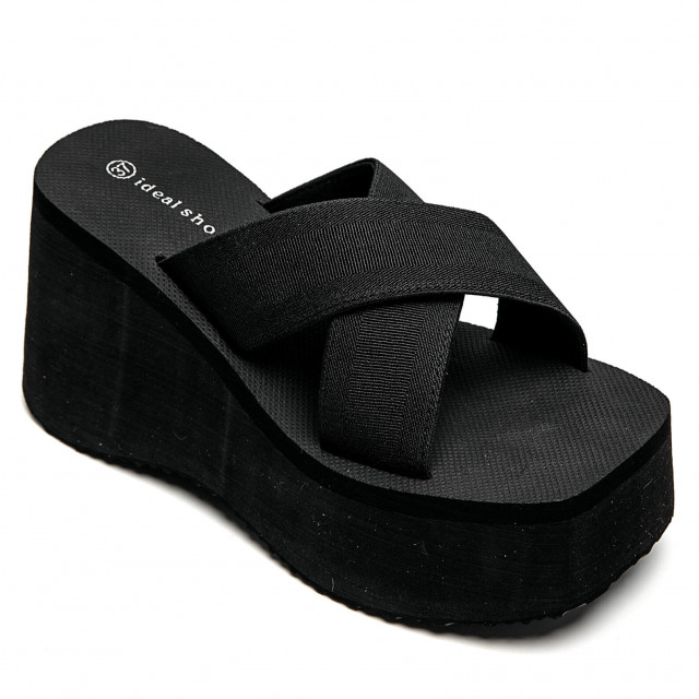 ideal shoes Chaussure femmes Chaussures compensées Sandales compensées 3773