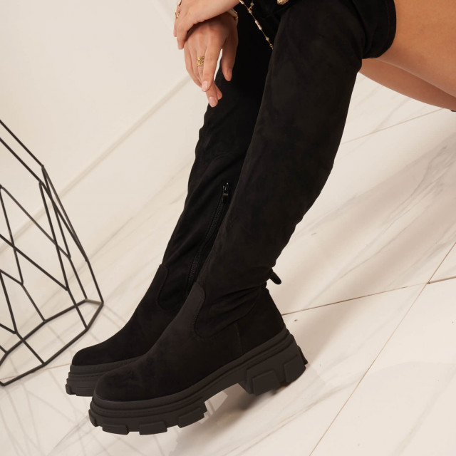 Ideal Shoes Chaussure Femmes Cuissardes Cuissardes Plates 1653-1