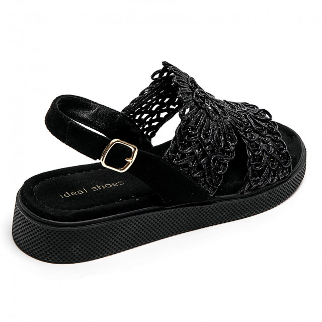 Ideal Shoes Chaussure Femmes Sandales Sandales Plates 1856
