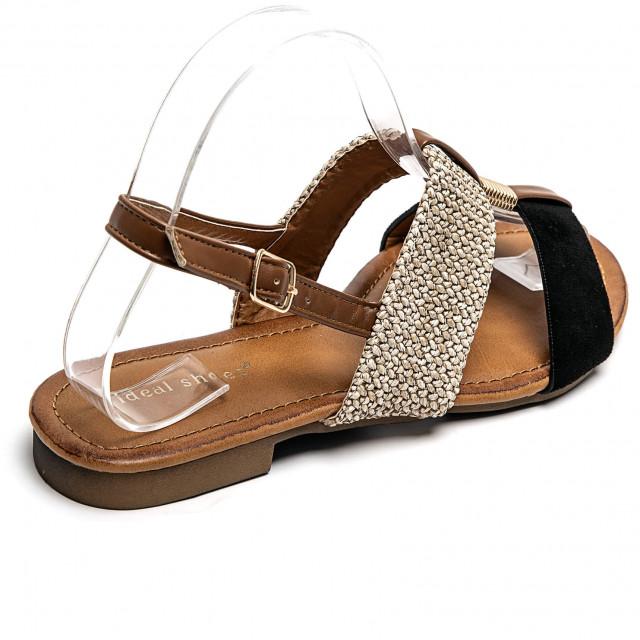 Ideal Shoes Chaussure Femmes Sandales Sandales Plates 2238