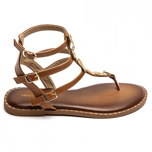 Ideal Shoes Chaussure Femmes Sandales Sandales Plates 5228