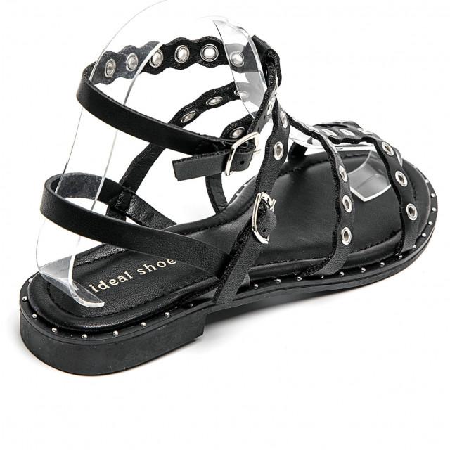 Ideal Shoes Chaussure Femmes Sandales Sandales Plates 9700