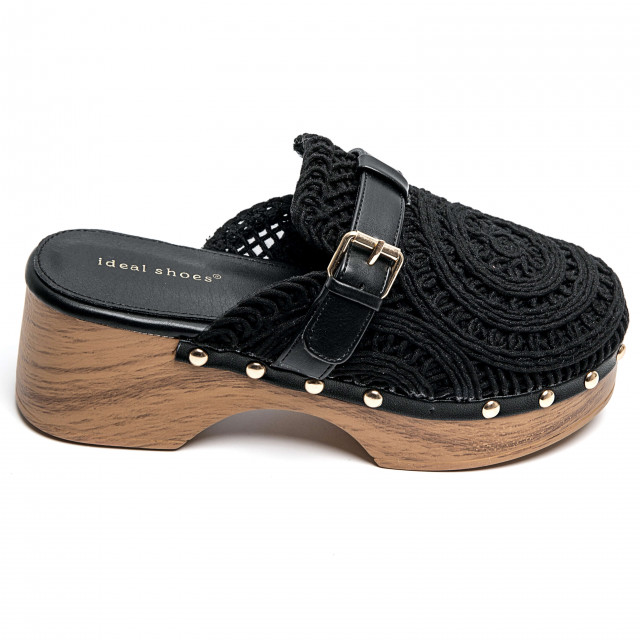 Ideal Shoes Chaussure Femmes Nu-pieds Mules 6627