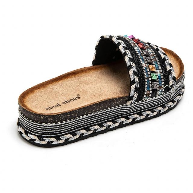 Ideal Shoes Chaussure Femmes Nu-pieds Tongs 1132