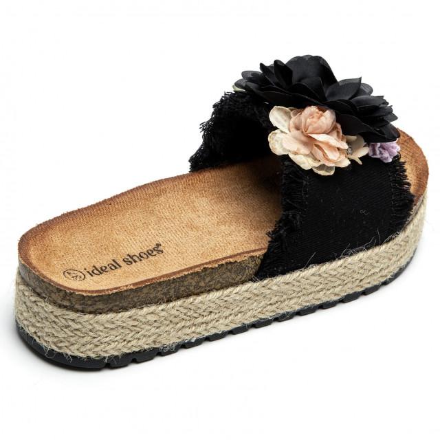 Ideal Shoes Chaussure Femmes Nu-pieds Tongs 5217