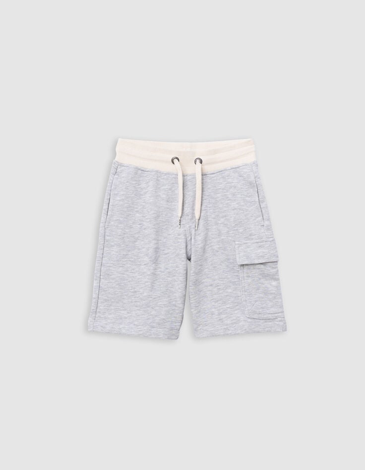 Ikks Bermuda BATTLE Gris Ceinture Contrastée Garçon