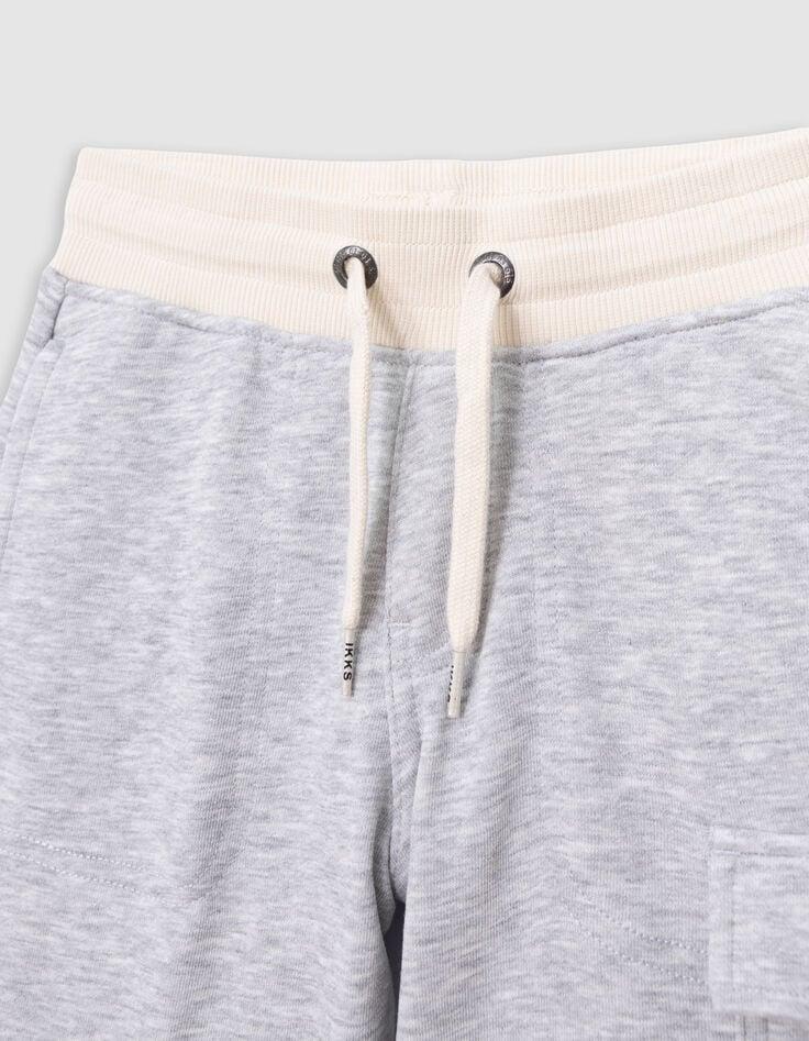 Ikks Bermuda BATTLE Gris Ceinture Contrastée Garçon