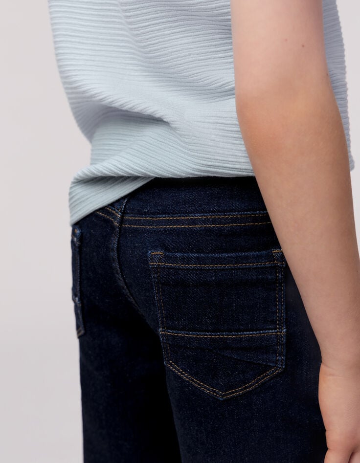 Ikks Bermuda En Jean Brut Upcyclé Poches Zippées Garçon