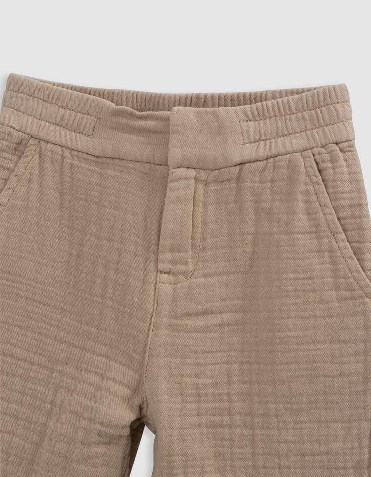 Ikks Bermuda JOGGER LOOSE Beige Gaze De Coton Garçon
