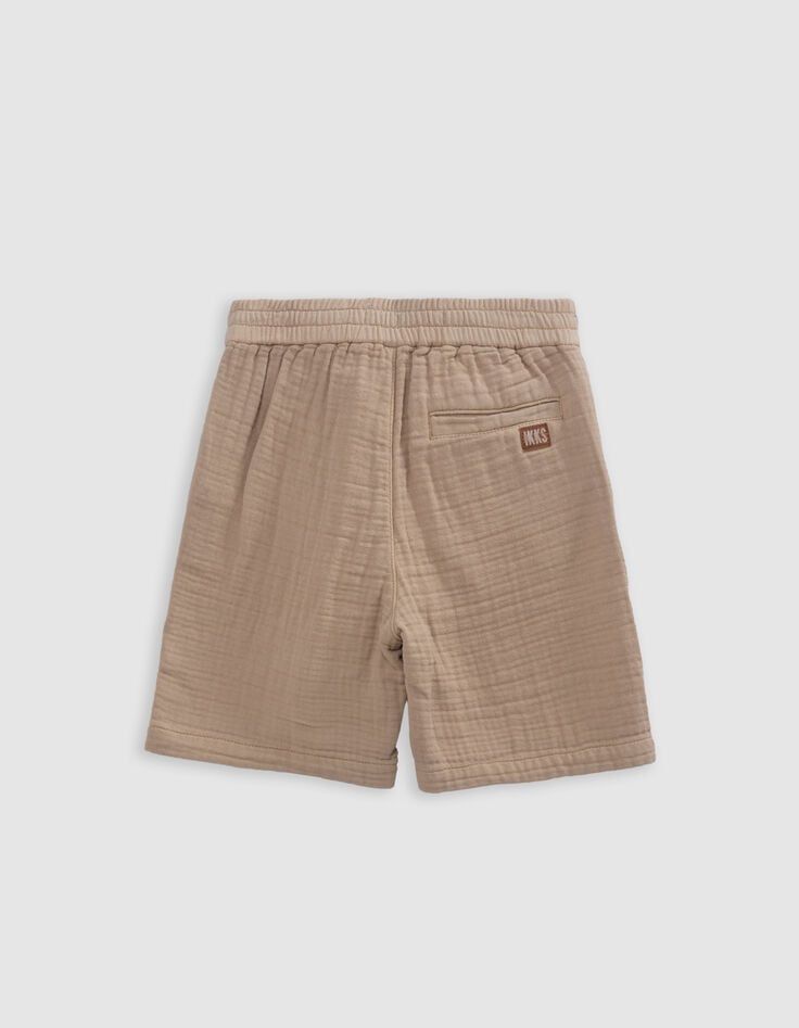 Ikks Bermuda JOGGER LOOSE Beige Gaze De Coton Garçon