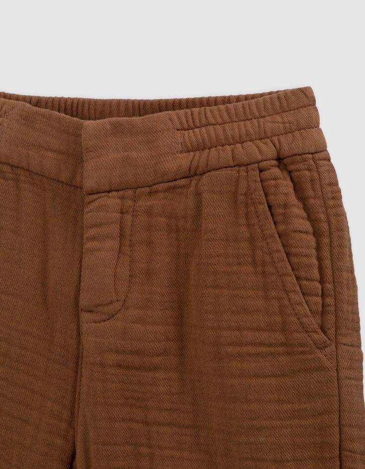 Ikks Bermuda JOGGER LOOSE Cognac Gaze De Coton Garçon