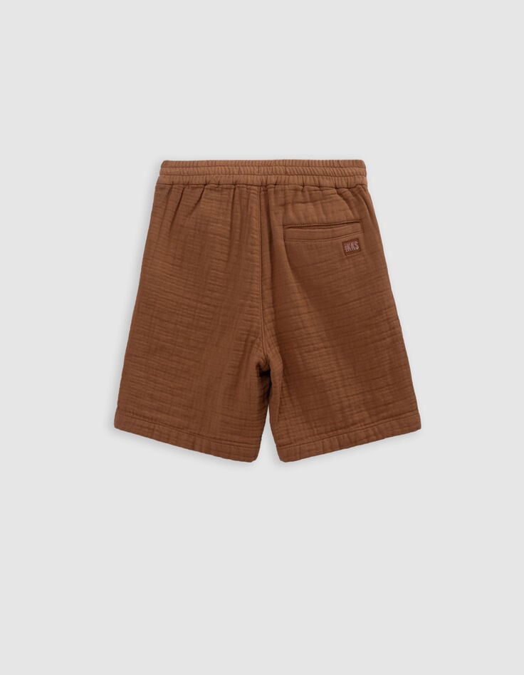 Ikks Bermuda JOGGER LOOSE Cognac Gaze De Coton Garçon