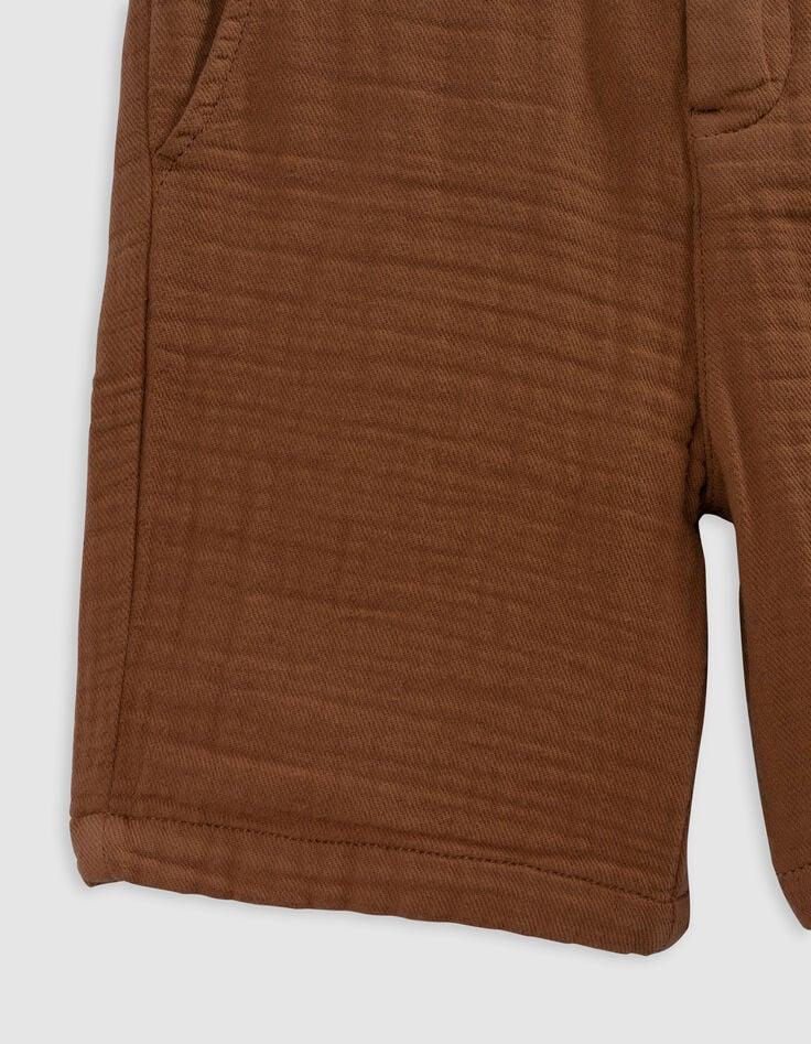Ikks Bermuda JOGGER LOOSE Cognac Gaze De Coton Garçon
