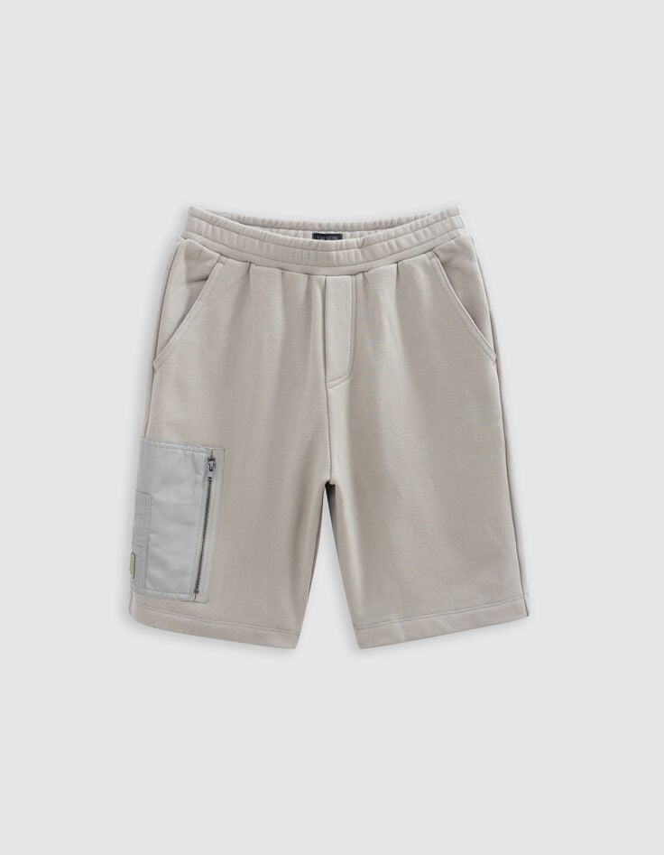 Ikks Bermuda LOOSE Vert Coton Bio Poche Zippée Garçon