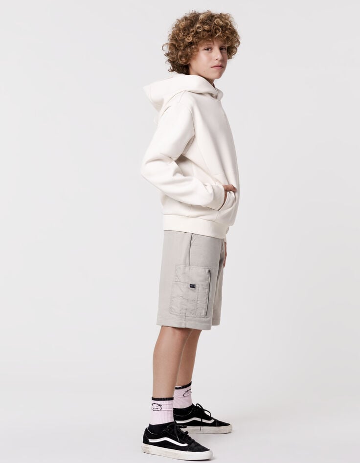 ikks Bermuda LOOSE vert coton bio poche zippée garçon