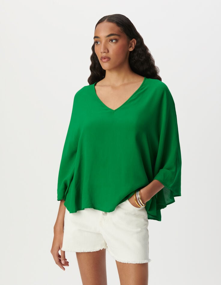 Ikks Blouse Verte LENZING™ ECOVERO™ Esprit Cape