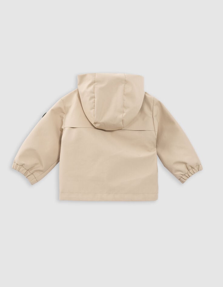 Ikks Blouson Beige à Capuche Polyester Recyclé Bébé Garçon