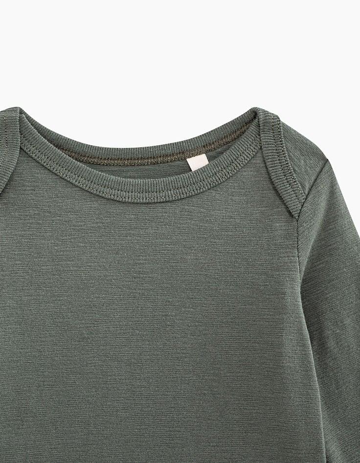 Ikks Body Kaki Clair à Personnaliser En Coton Bio Bébé