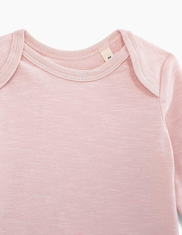 Ikks Body Rose Pâle à Personnaliser En Coton Bio Bébé