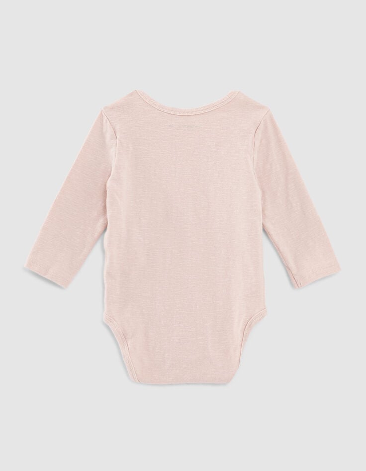 Ikks Body Rose Pâle Visuel Guitare En Coton Bio Bébé
