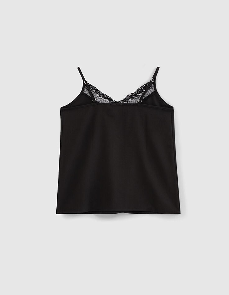 Ikks Caraco Noir à Dentelle Avec Fines Bretelles Fille