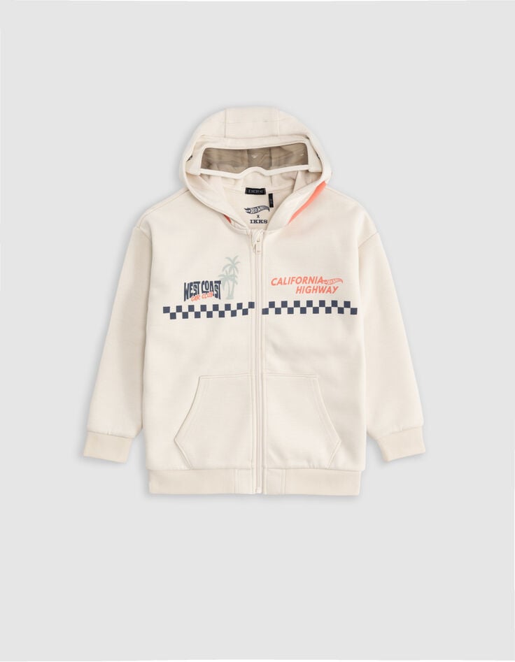 Ikks Cardigan Beige à Capuche-lunettes HOT WHEELS X IKKS Garçon