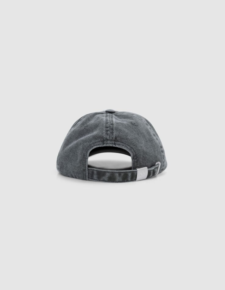Ikks Casquette En Jean Bleu Gris Broderie Logo Homme