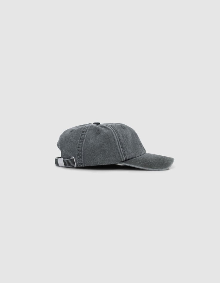 ikks Casquette en jean bleu gris broderie logo Homme