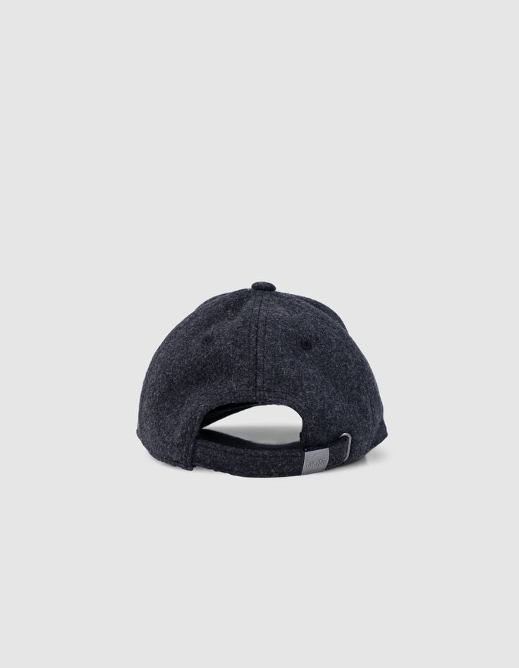 Ikks Casquette Grise Flanelle Chevrons Brodés Femme