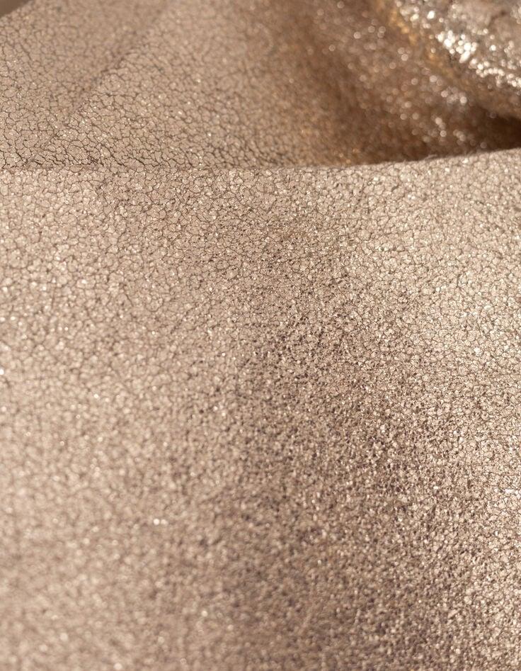 Ikks Ceinture Dorée Cuir Velours Spécial Robe I.Code