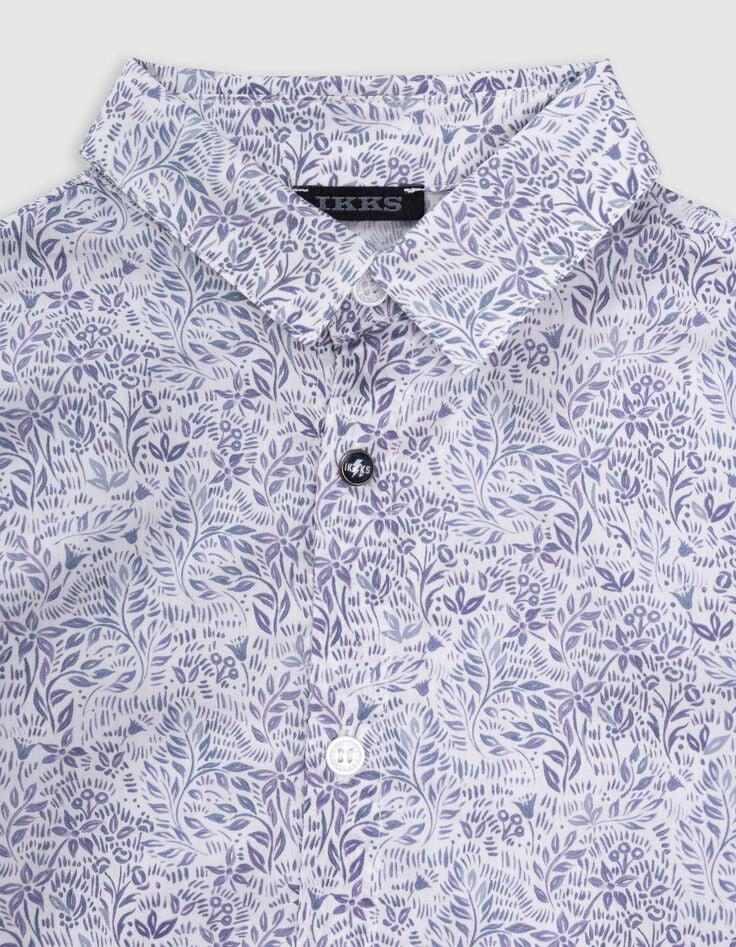 Ikks Chemise Blanc Imprimé Minimaliste Floral Garçon