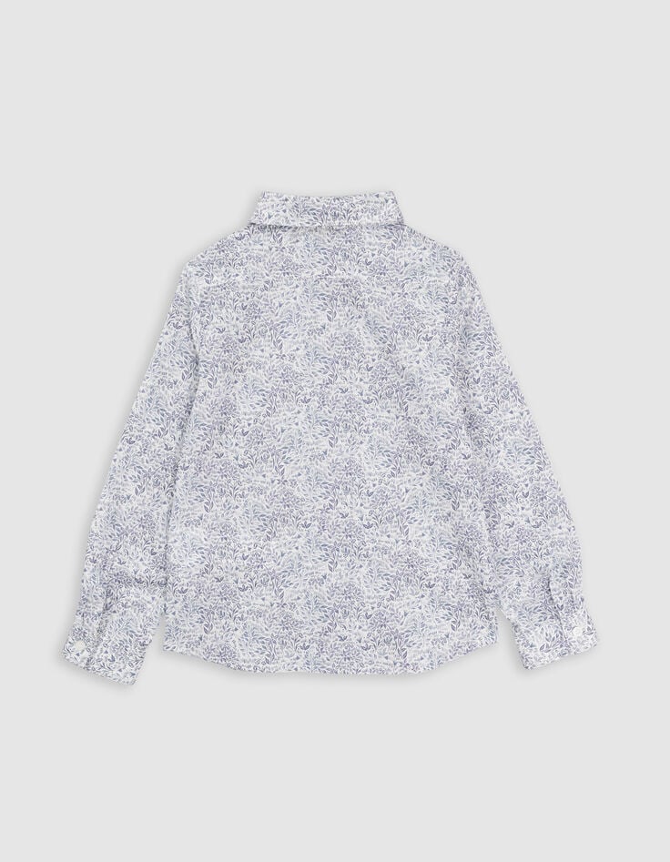 Ikks Chemise Blanc Imprimé Minimaliste Floral Garçon