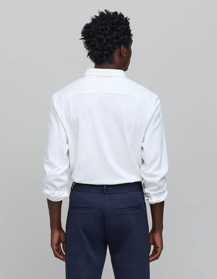 Ikks Chemise EASY Blanche ABSOLUTE DRY En Maille Homme