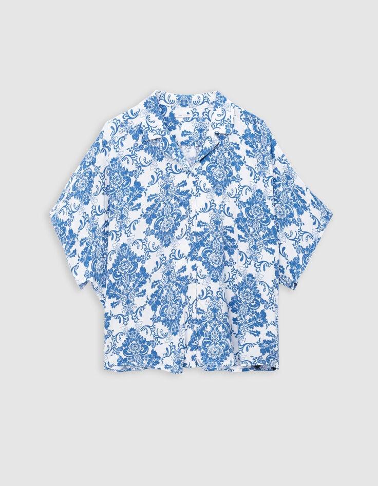 ikks Chemise LENZING™ ECOVERO™ imprimé faïence bleu Femme