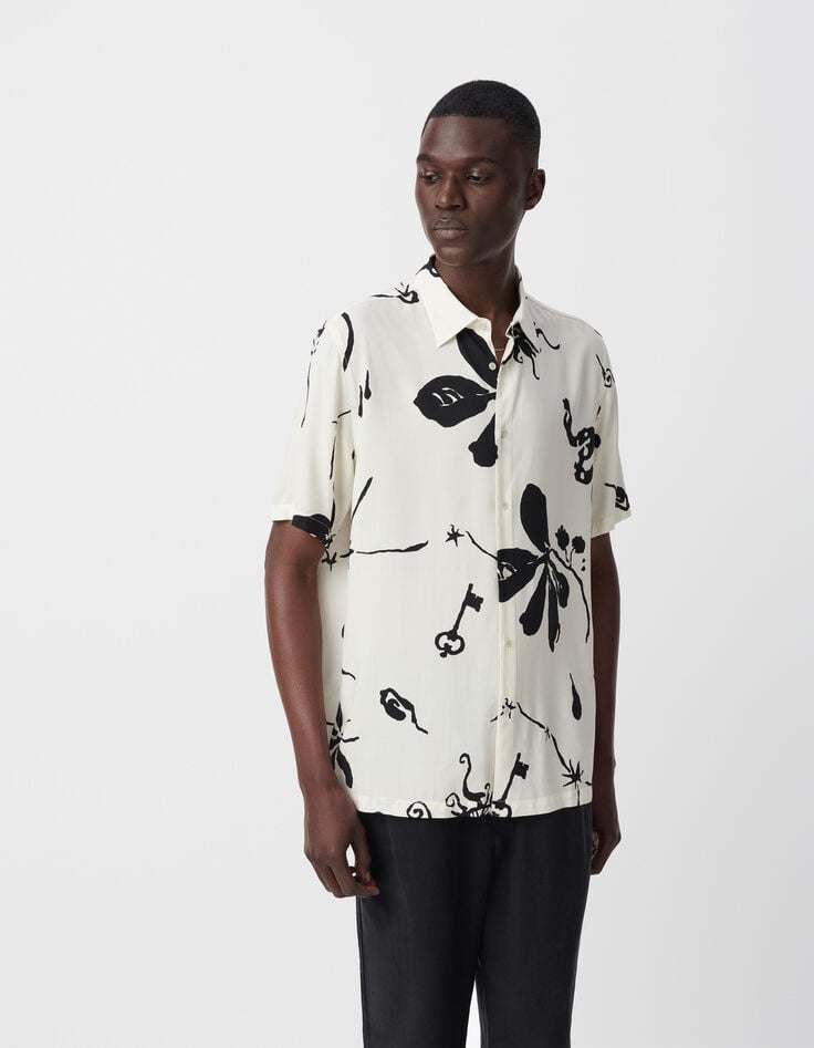 Ikks Chemise REGULAR Craie Imprimé Maxi Astro Homme