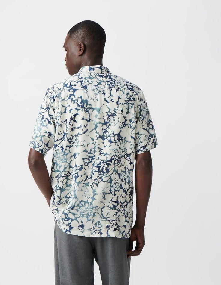 Ikks Chemise REGULAR Encre LENZING™ ECOVERO™ Floral Aquarellé Homme