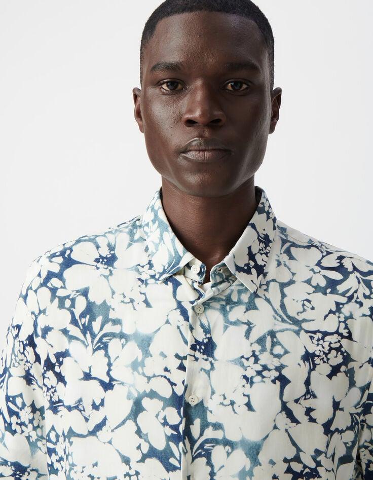 Ikks Chemise REGULAR Encre LENZING™ ECOVERO™ Floral Aquarellé Homme