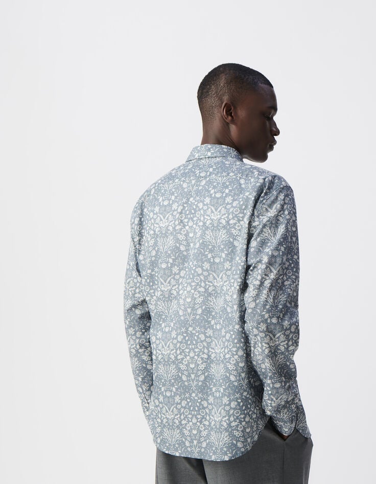 Ikks Chemise SLIM Orage Tissu Liberty Coquillages Homme