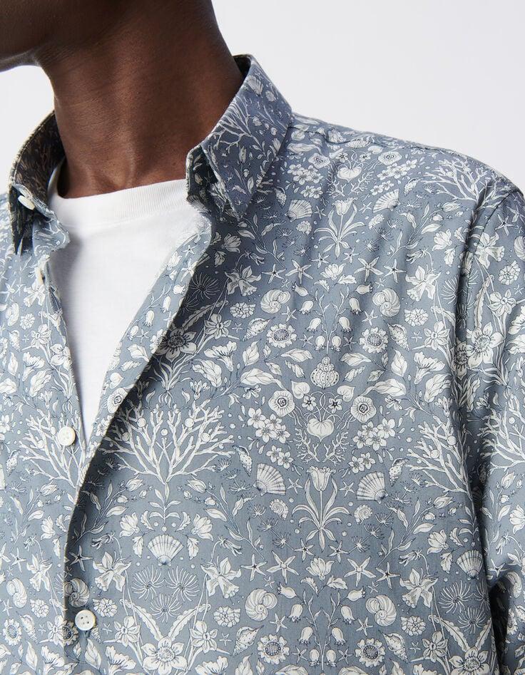 Ikks Chemise SLIM Orage Tissu Liberty Coquillages Homme