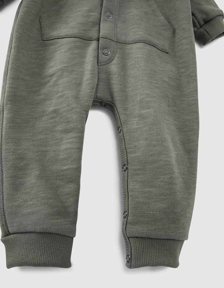 Ikks Combinaison Kaki à Capuche-lunettes Molleton Bio Bébé